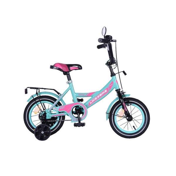 Велосипед дитячий 2-х коліс.12'', арт.211204 Like2bike Sky, бірюзовий, стал. рама, із дзвоник, руч.г (шт.)