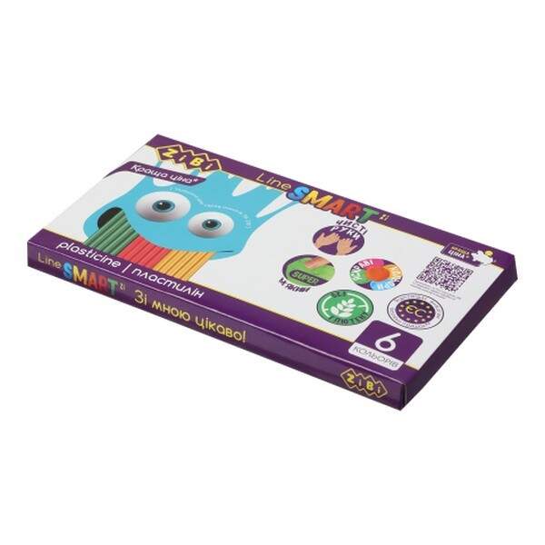 Пластилін 6 кольорів, 120 г ZB.6221 (12/120) (шт.)