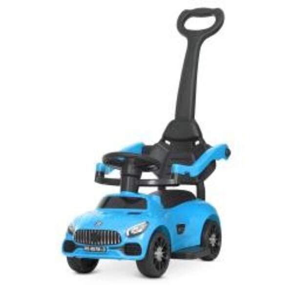 Каталка-толокар M 4578-4 (1шт) батьк.ручка,д79-ш40-в92см, муз, світ,підст.для ніг,на бат-ці, синій (шт.)