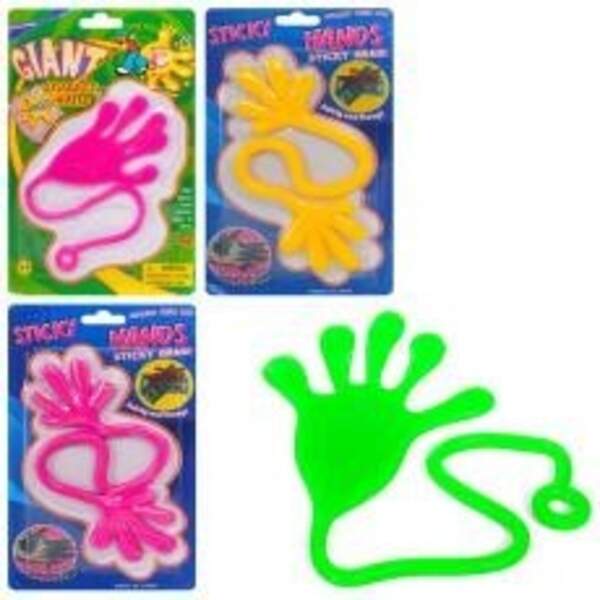 Гра-липучка 1102-1578 (288шт) рука, тягнеться, 2 види (мікс кольорів), на листі, 20-11,5-1 см (шт.)