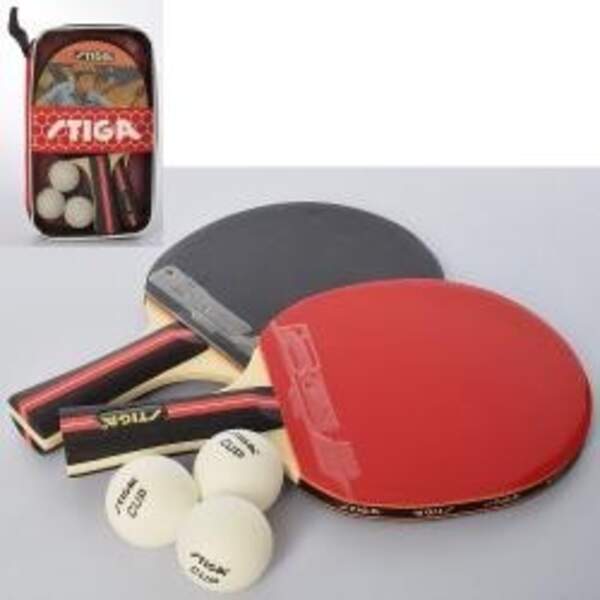 Ракетка MS 3288 (30шт) 2шт, 26см, гума, ручка набірна, кульки 3шт 40+мм, 1 колір, в чохлі, 17-28-3см (шт.)