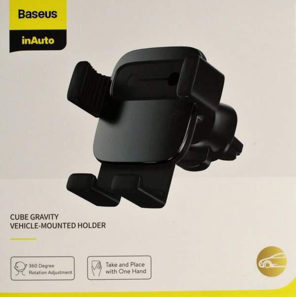 Кріплення  для телефону Baseus Cube Gravity Vehicle Mounted Чорний (SUYL-FK01) (шт.)