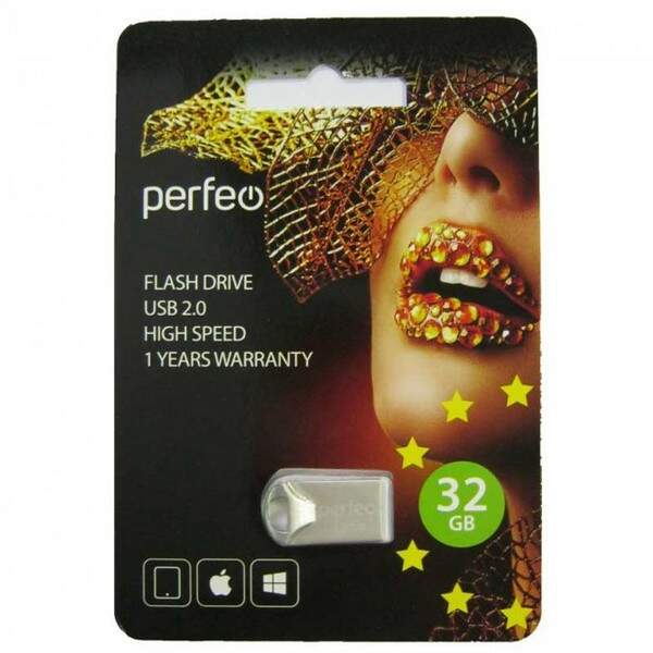 PERFEO USB2.0 flash metal mini  32 GB ( E-01 ) (шт.)