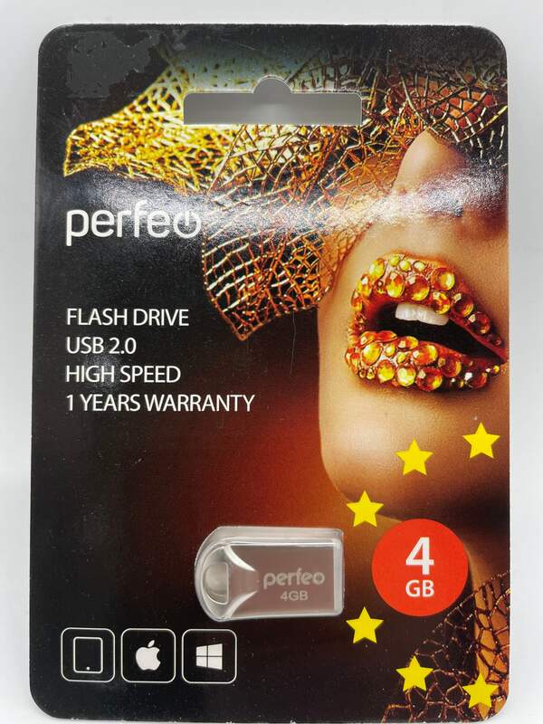 PERFEO USB2.0 flash metal mini  4 GB ( E-01 ) (шт.)