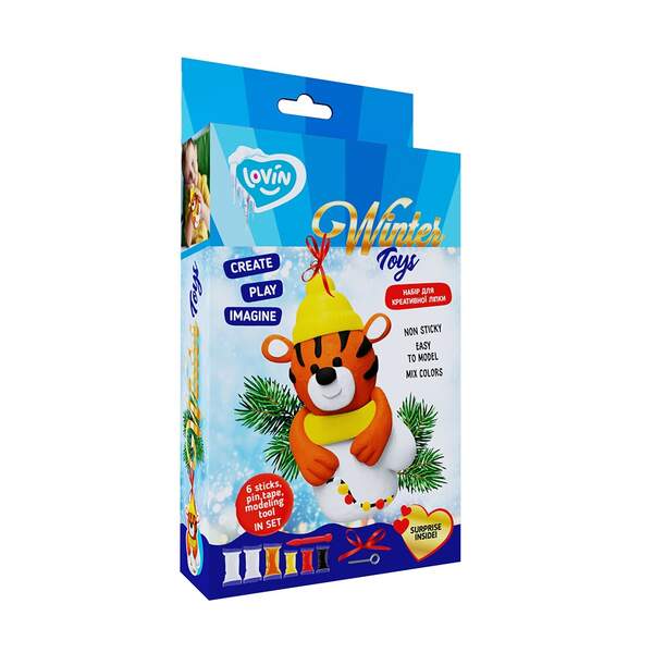 Набір для креативної ліпки ТМ Lovin Winter Toys Тигреня 70096 (12шт) (шт.)