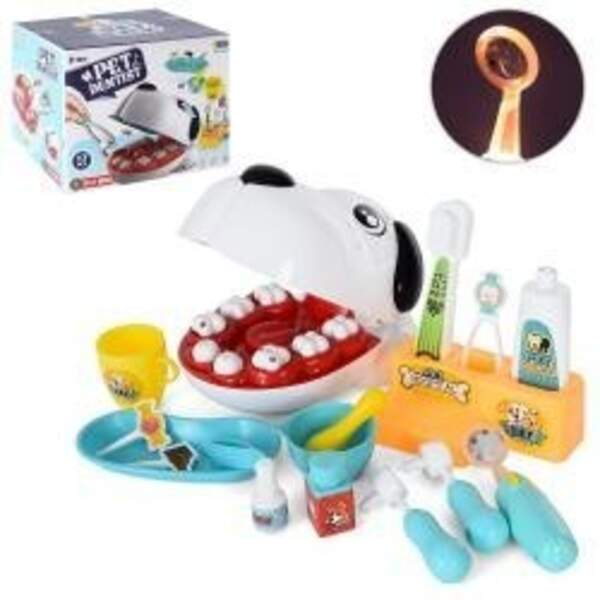 Лікар 8392CB (24шт) стоматолог-ветеринар, мед.інструменти, св, 17пр, бат (табл), в кор-ку, 20-16-16 (шт.)