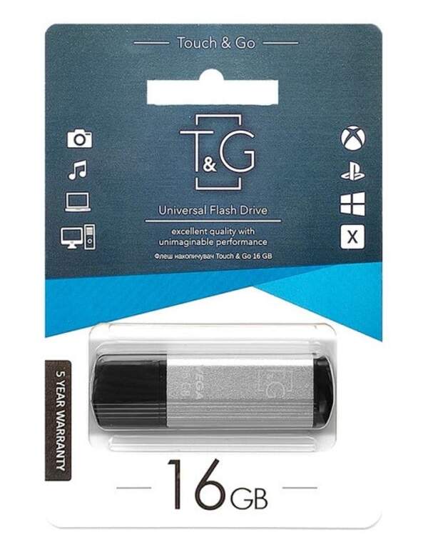 Usb флеш T&G 121 Vega  series  16 Gb Silver (шт.)