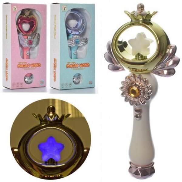 Чарівна паличка 7788-2-3 (50шт) 21см, звук, світло, мікс видів, бат(табл), в кор-ці, 12-24-5см (шт.)