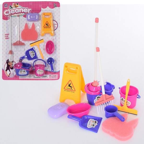 Набір для прибирання RCD-242 (48шт) щітка, відро2шт, совок, ковшик, миска, губка, на листі, 31,5-43- (шт.)