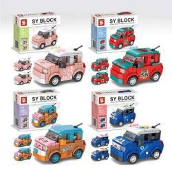 Конструктор 5013-5016 (72шт) машинка, 9см, 4види (137 і 140дет), в кор-ці, 16-12-7см (шт.)