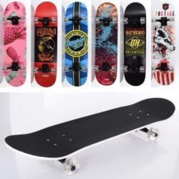 Скейт MS 0355-7 (6шт) 79-20см (наждак), алюм. підвіска, колеса ПУ, підшABEC-7,6 видів, розібраний, в (шт.)