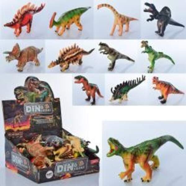 Фигурка Z07-10 (48шт) динозавр, 22-30см, звук, бат-таб, 12шт(12видов) в дисплее, 30-15-28см (шт.)