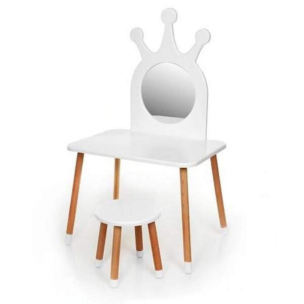 Трюмо 03-01W (1шт) ш70-г50-в117см, зі стільчиком 30-30-в30см, білий (шт.)