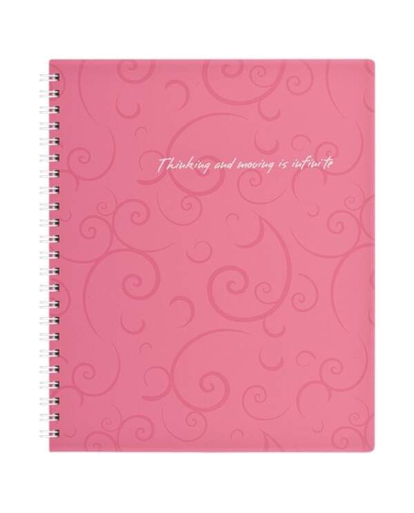 Зошит на пруж. Barocco В5, 80 арк, кл., рожевий, пласт.обкл. BM.2419-610 (шт.)