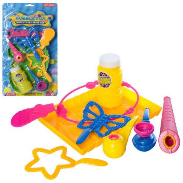 Мильні бульбашки 4123-01-02 (96шт) мильна гра, запаска, лоток, 2 види, на листі, 21-37-6см (шт.)