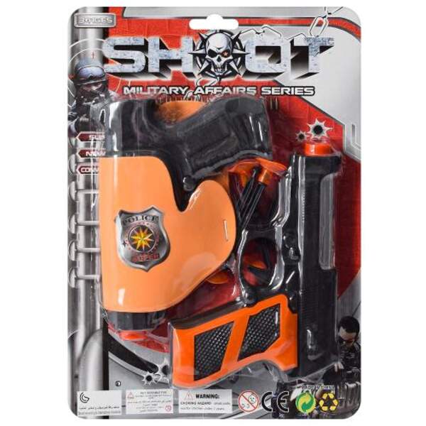 Набір зі зброєю 3168-4 (240шт) пістолет 15см 2шт, присоски 4шт, на листі, 19-26-3см (шт.)