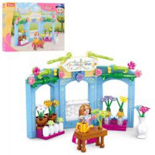 Конструктор SLUBAN M38-B0905 (60шт) квітковий магазин, фігурки, 154дет, у кор-ці, 24-19-4,5см (шт.)