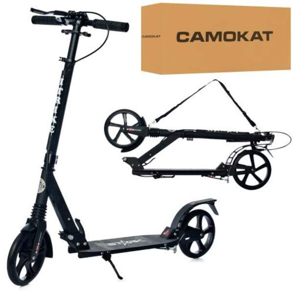 Самокат SR 2-018-10-1-B1 (1шт) виріс,алюм+сталь,кол2штПУ200мм,кермо87/102см,подн46-13,ручн.гальмо,за (шт.)