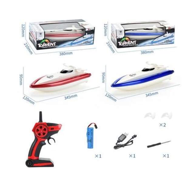 Р.К.Катер JS0077 швидкісний акум.USB.2кол.кор.37,5*12*20,3 /24/ (шт.)