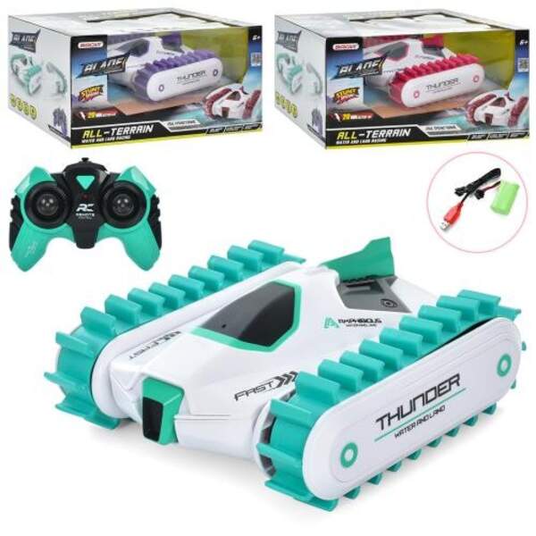 Машинка 666-807A (6шт) р/к, трюкова,акум.оберт.360`, їздить по воді, 3 кольори, у кор-ці, 33-23-17 (шт.)