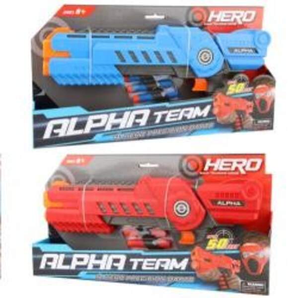 Пістолет 1040 (18шт) 36см, м'які кулі 4шт, 2 кольори, у кор-ці, 38-20-5, 5см (шт.)