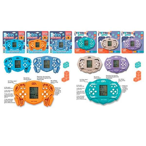 Тетріс 158C-4-5 (60шт) 12-7см, звук, на бат-ці 2 види по 3 кольори, на листі, 15,5-15,5-3см (шт.)