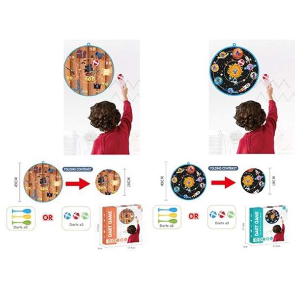 Дартс MR 0857 (72шт) 49см, на липучці, м'ячики 3шт, 2 види, у кульку, 17,5-18-4см (шт.)