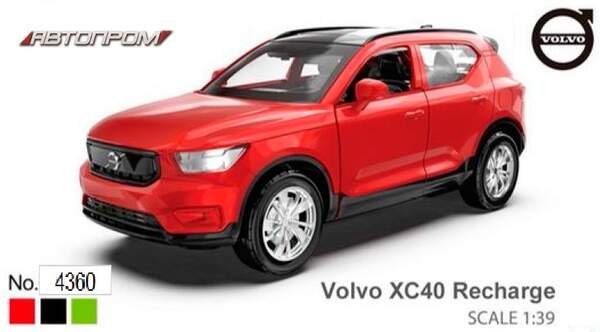 Машина мет. АВТОПРОМ арт. 4360 (96шт/2) 2 кольори1:39 Volvo XC40, відкр.двері,  короб.  14*6*7см (шт.)