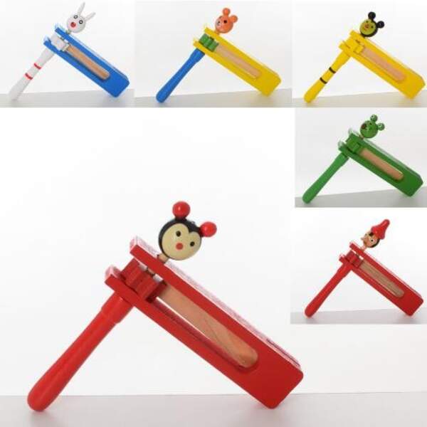 Дерев'яна іграшка Гра MD 2179 (200шт) тріскачка, 6 видів, у кульку, 15.5-13-3см (шт.)