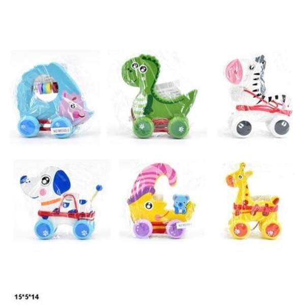 Каталка тваринки ME555-3 дерев'яна на ціпку 6в.кул.15*5*14 /216/ (шт.)