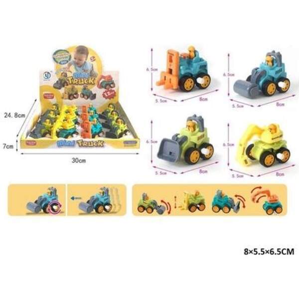 Машинка 223 заводна будтехніка 4в.12шт.в кор.30*7*24,8 /40/480/ (шт.)