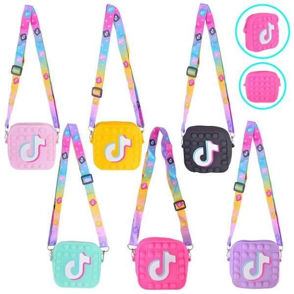 Сумочка силікон.  арт. C4351 (80шт) тік ток, 6 кольорів мікс (шт.)