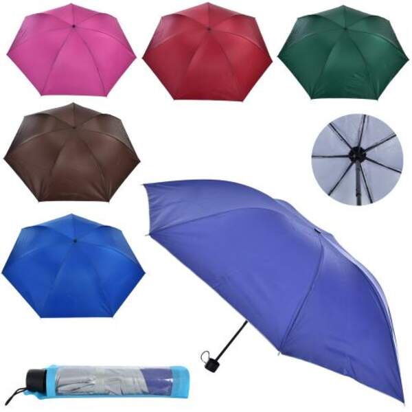 Парасолька MK 4943 (60шт) механ,тростина52см,діам92см,спиця53см,тканина,складн, 6кол,у кульку (шт.)