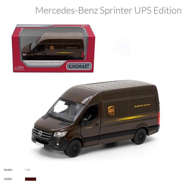 Модель автобус MERCEDES-BENZ 5'' KT5430W Sprinter UPS метал.інерц.відкр.кор./96/ (шт.)