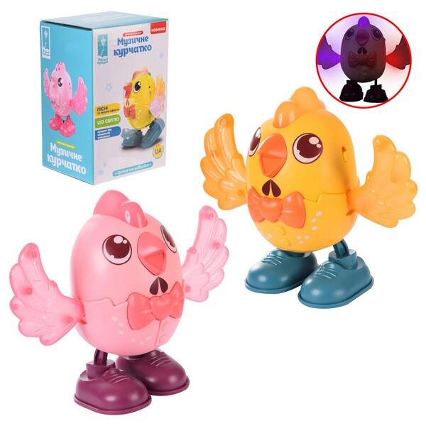 Тварина муз. курчатко арт. PL-721-69 (96шт/2) мікс 2 кольори, світло, звук, пісенька українською, ма (шт.)