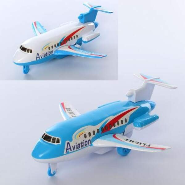 Іграшка Літак 298-6 (288шт) заводний, 25см, 2 кольори, в кульку, 25-8-9см (шт.)