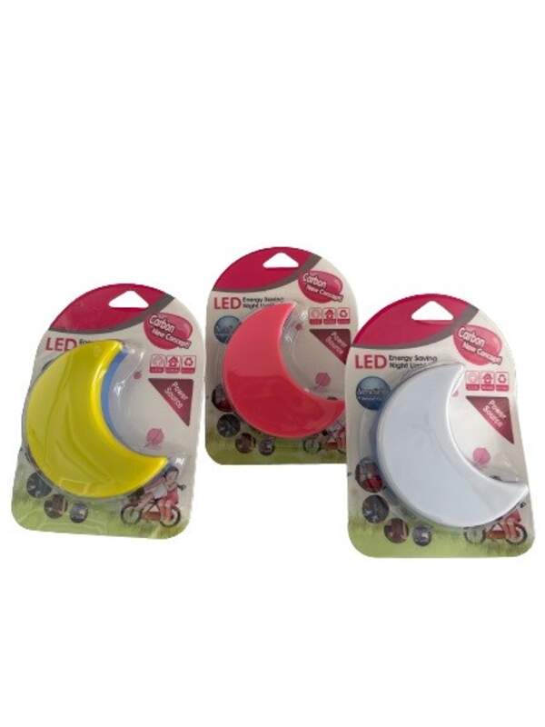 Нічник №2209-2 від розетки форма Місяць 3кол. у кор. 120шт в середній коробці (480) (шт.)