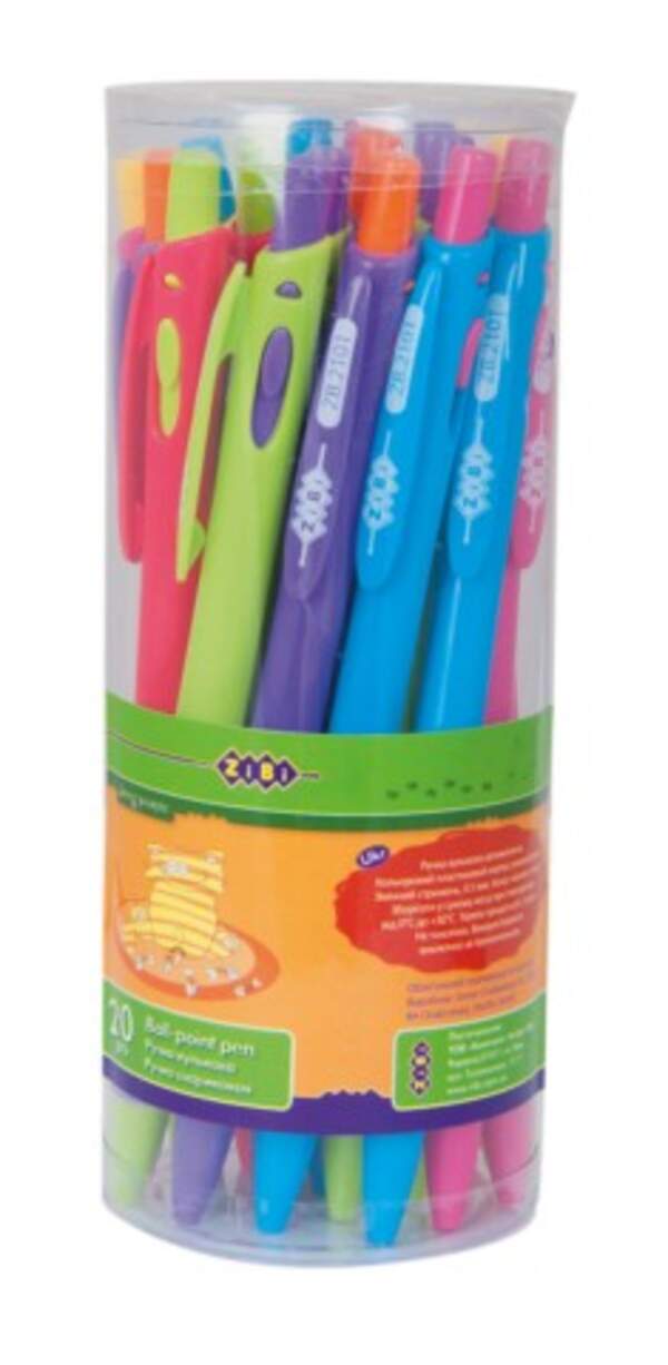 Ручка кулькова автоматична, 0.7мм синя ZB.2101-01 ( 20/400/1600шт) (шт.)