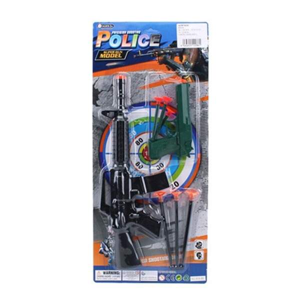 Набір зі зброєю 808-86 (96шт)автомат 31см, пістолет 13см, кулі-присоски 3шт, на листі 43-19-3см (шт.)