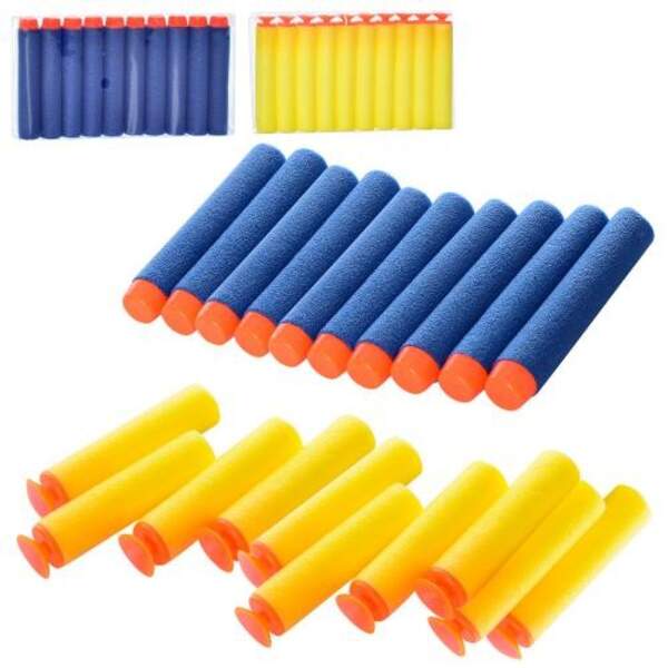 Пульки AK1-2 (500шт) м'які, 2 види по 2 кольори, у кульку, упаковка 10шт (шт.)