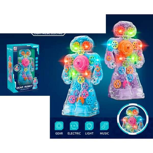 Робот 6038 (24шт) 21см, їздить, муз, світло, на бат-ці, 2 кольори, в коробці, 15-24,5-9см (шт.)