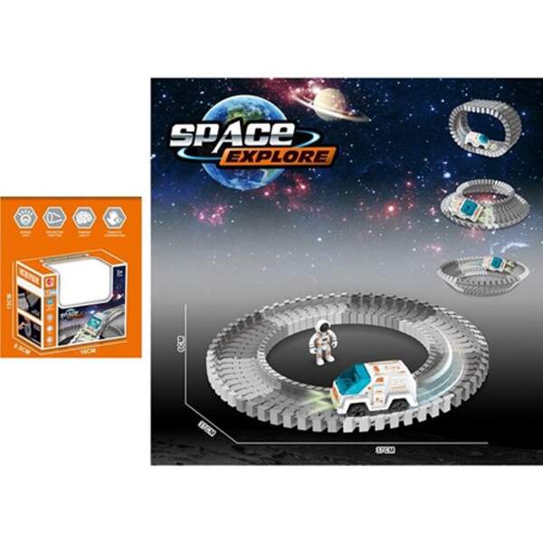 Трек 7500 (32шт) машинка 9см, фігурка, 62 дет, світло, на бат-ці, в коробці 16-13-9см (шт.)