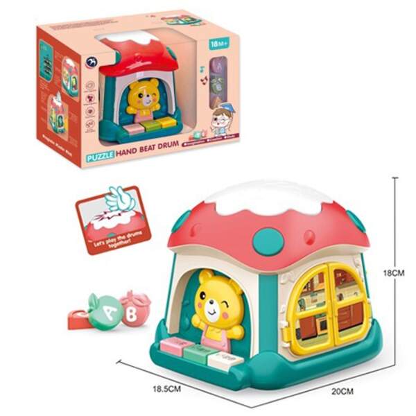 Гра BM1208 (12шт) будиночок, муз, звук, світло, барабан, шестерні, на бат-ці, у коробці, 33,5-23-22с (шт.)