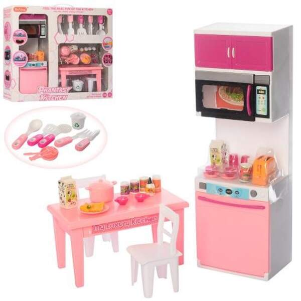 Меблі X221L8 (24шт) кухня, плита, 32см, стіл, стільці, посуд, продукти, у коробці, 40-33,5-10см (шт.)