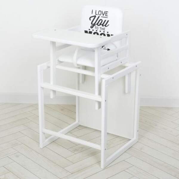 Стільчик Color білий (1шт) для годування, трансформер, 2-х точ. ремені, білий (шт.)