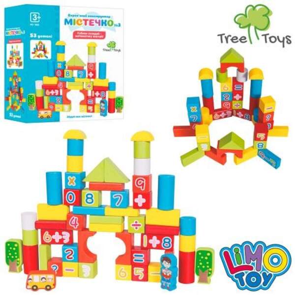 Дерев'яна іграшка Містечко MD 1866 (24шт) 53дет, в кор-ці (кришка-сортер), 22-25,5-10см (шт.)