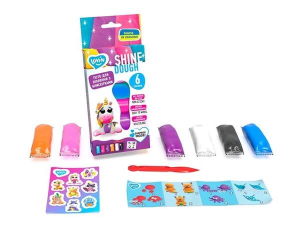 Набір для ліплення з тістом 41198 (36 шт), 6 кольорів Shine Assorted TM Lovin (шт.)