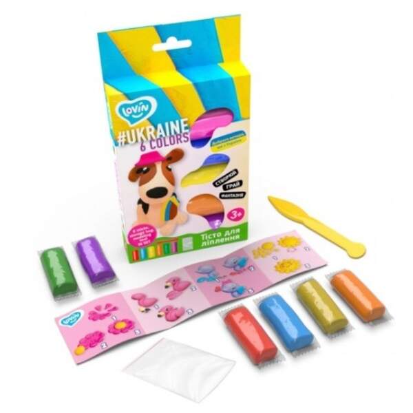 Набір для ліплення з тістом 41175, 6 кольорів ТМ Lovin (шт.)