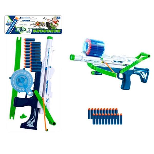 Арбалет 502-11 (24шт) 41см, стріл-присосками 20шт, в кульку, 42-28-8см (шт.)