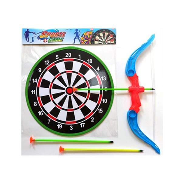 Лук F802-1 (96шт) мішень 36см, стріли-присоски 3шт, в кульку, 43-38-3см (шт.)